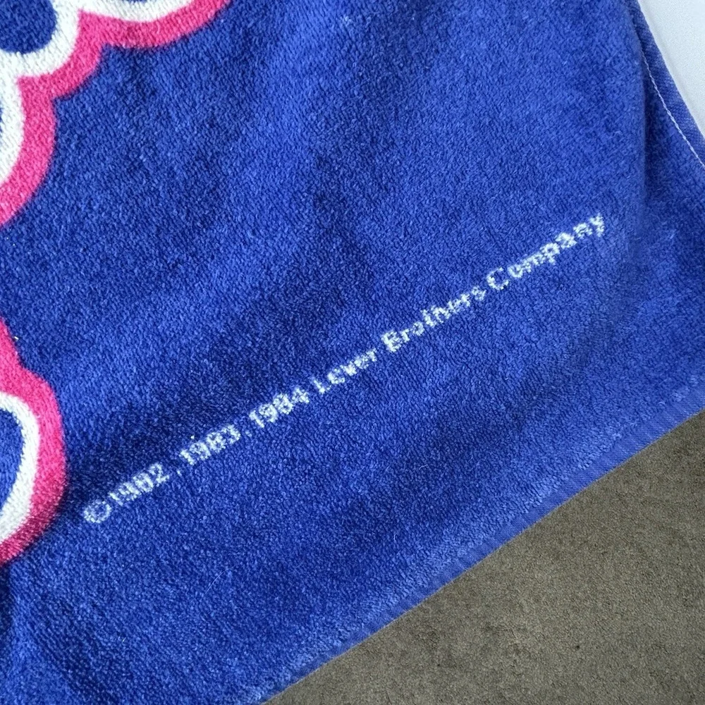 Vintage Snuggle‎ Bear Laundry Fabric Softener Beach / Bath Towel Promo 1984 80s